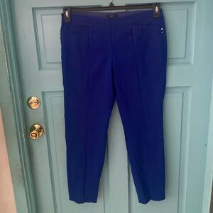 Women’s stretch pants by Alfani in royal blue size 12.